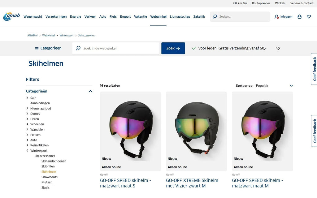 After strict selection, ANWB chooses GO-OFF helmets in the webshop - GO-OFF