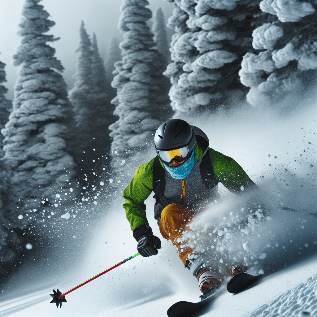 Helm in actie tijdens winterse ski-sessie - GO-OFF