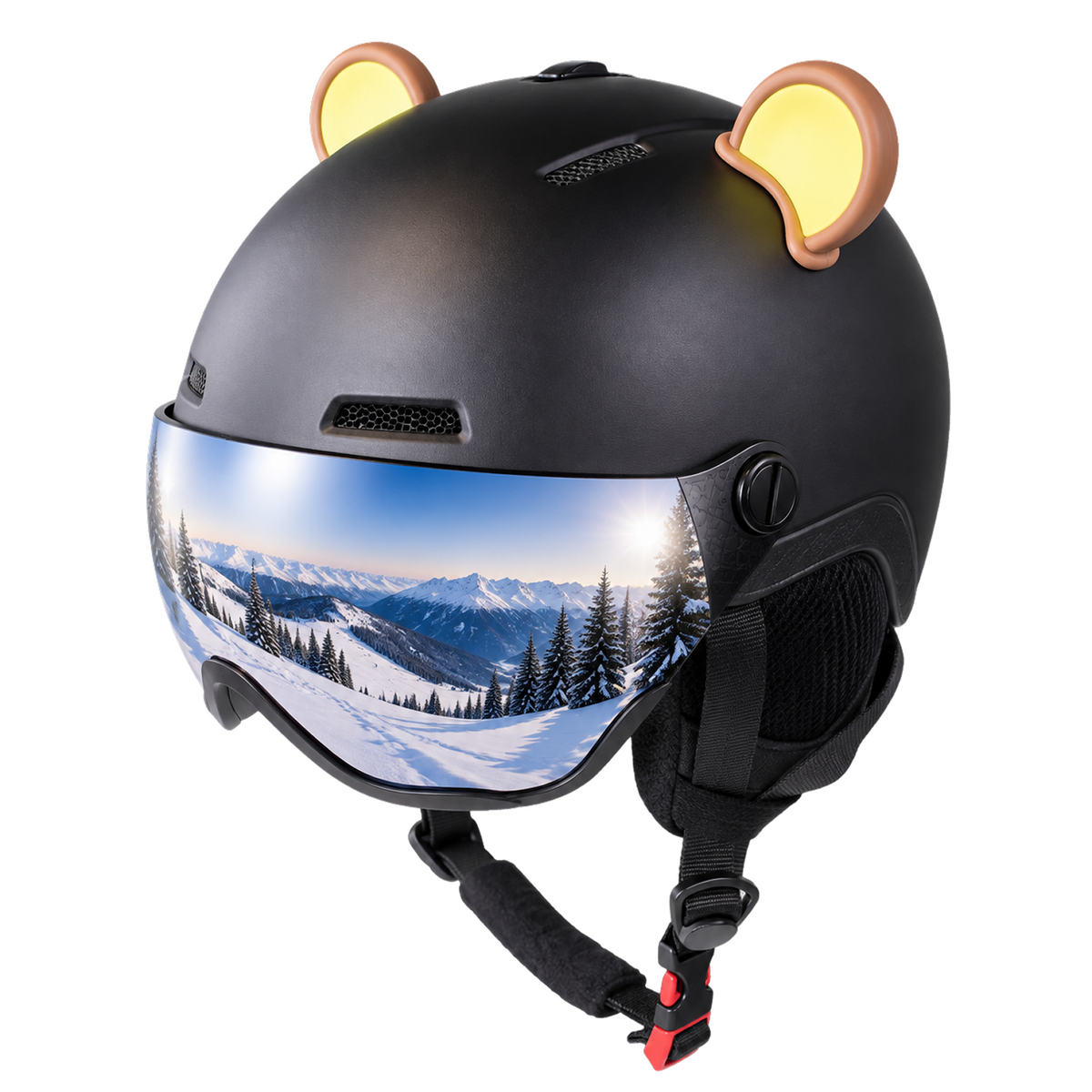 Berenoren voor helm / bruin