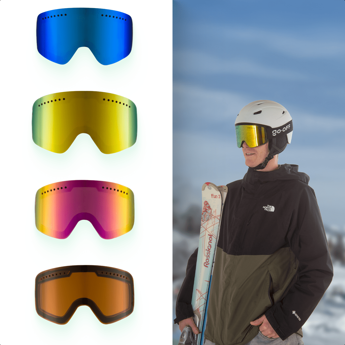 MAGNET ski goggles - GO - OFF