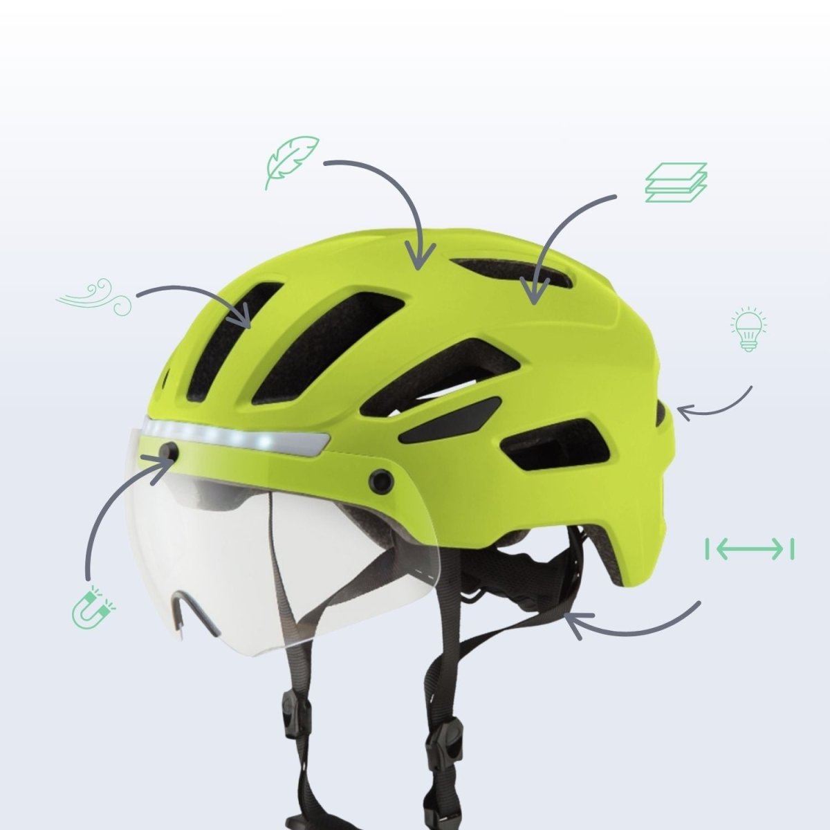 GO-OFF RIDER Fahrradhelm mit Visier – Leicht und sicher