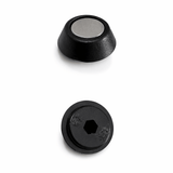Set (3 pieces) of magnets with black retaining clips. - GO - OFF